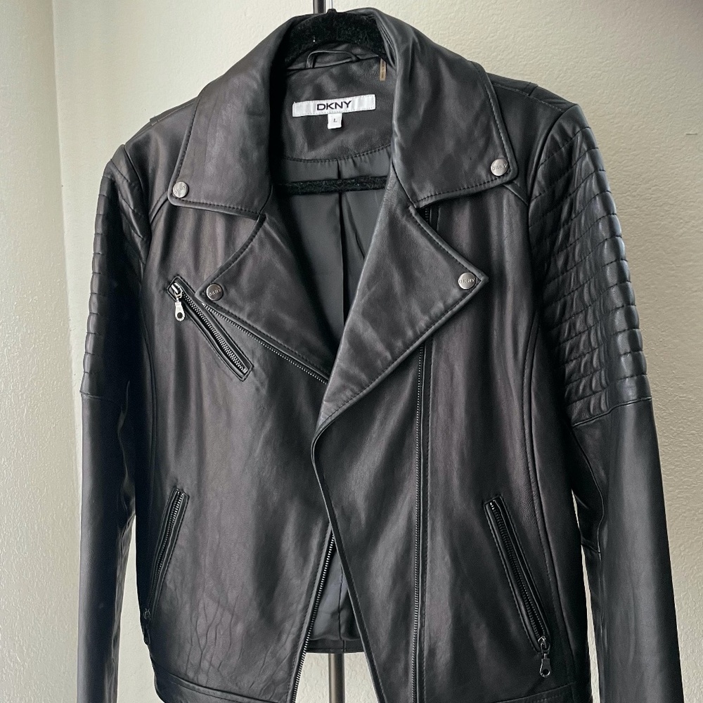 Designer Women's Leather Jacket, Slightly Used, Worn 5 Times, Buttery Leather